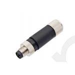 Industrial M8 Straight Male Metal Plug with 3/4pin Screw Terminal IP67 Waterproof for sale