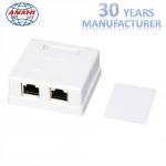 CAT6 / CAT5e STP Surface Mount Box 2 Port For RJ45 Module Fully Testerd for sale