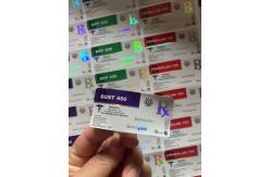 China Sust 400 10ml Vial Labels With Laser PET Shinny Hologram Effect supplier