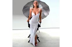 China Gloss Fabric Low Cut Slit Womens Party Maxi Dresses supplier