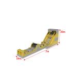 Yellow Large Toxic Rush Inflatable Obstacle Course With Challenge