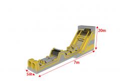 China Yellow Large Toxic Rush Inflatable Obstacle Course With Challenge supplier