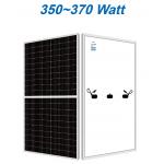 Single Crystal Solar Panel Batteries 24v Mono Perc Half Cut 370w Black Frame for sale