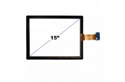 China Customized Projected Capacitive Touch Screen 15 Inch Industrial Black Silk Screen Printing supplier