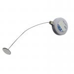 Mini Round Anti-Theft Display Retractors with Metal Sticking Plate End for sale