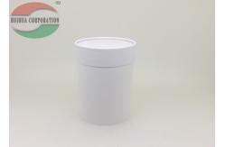 China White Round Paper Box for Coffee , Cardboard Tube Packaging With Paper Lid supplier