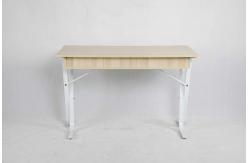 China White Oak Study Home Office Computer Desk With Drawer Adjustable Base supplier