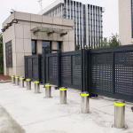 Speed 2s Rise Stainless Steel Pipe Bollards H 800mm PLC Control for sale