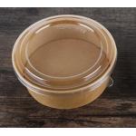 Eco - Friendly Biodegradable Kraft Paper Bowls For Salad Match With Lids for sale