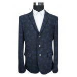 Autumn Print Suit Blazer For Mens 70% Cotton 30% Polyester Knitted Fabric for sale