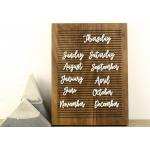 Non Black Felt Menu Letter Board Solid Oak Wooden Message Board with Stand for sale