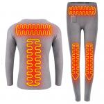 Men'S Wireless Remote Control Electric Heated Base Layer Long Sleeve T Shirts Ultra Soft for sale