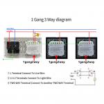 EU Standard Dual Light Switch With Red/Blue Indicator Light