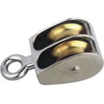 Rigid Eye Pulley Zinc Alloy Double Wheel Fixed Eye Pulleys Lifting Pulley Block Die cast pulley for sale