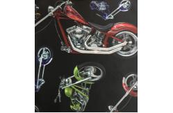 China New Printing !  100% cotton MOTORCYCLE Pattern for casual clothing Jacquard knitted fabric supplier