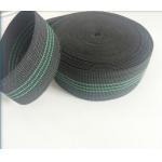 PP webbing Sofa Elastic Webbing 68g/M Black Color With 3 Green Lines for sale