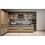 Light Oak Modern Kitchen Cabinets Premium Stainless Steel Custom Design for sale