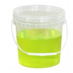 Industrial Paint Packaging 2.5 Gallon White Clear Plastic Buckets with Lid for sale