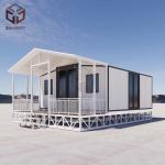 Insulation EPS Expandable Double Wing Container House with Steel Door for sale