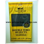 Portable Yellow OPP / LDPE  Moisturizing Zipper Cigar Bag With Humidifier and window
