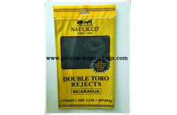 China Portable Yellow OPP / LDPE  Moisturizing Zipper Cigar Bag With Humidifier and window supplier