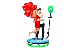China Free Logo Customizable 360 Photo Booth Wedding 60cm Professional Use With Flight Case supplier
