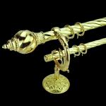 0.5mm Polished Curtain Rod Bracket Arrow Metal Sliding curved Twisted Birch Fitting for sale