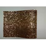 Home Decoration Gold Glitter Fabric , Thick Glitter Fabric For Dresses for sale