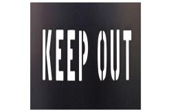 China Keep Out PVC Plastic Letter Stencils Rectangle Attention Traffic Paint Stencils supplier