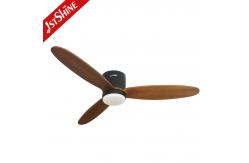 China Dimmable 6 Speed 52in LED Ceiling Fan With 3 Solid Wood Blades supplier