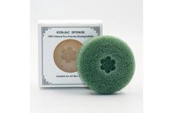China Charcoal Round Face Sponge 100% Natural Konjac Facial Cleansing Sponge supplier