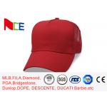 5 panels Trucker Cap Red Customizable With Adjustable For Unisex for sale