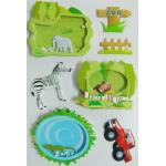 Decor Reusable 3D Puffy Stickers , Shaker Stickers Zoo Style Handcrafts for sale