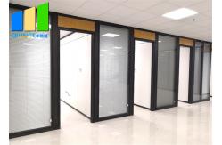 China 10mm Clear Tempered Frosted Glass Office Partition Walls With Aluminum Frames supplier