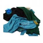 Mixed Color Recycled Cotton T-Shirt Rags for Workshop Use 10KG Bulk Cotton Wiping Rags for sale