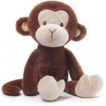 Sitting Long Tail Brown Monkey Plush Toy With Big Ears for sale