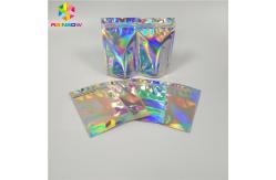 China Resealable Cosmetic Packaging Bag Foil Hologram Mylar k Pouch With Easy Tear supplier