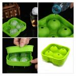 Stackable 4 Cavity Silicone Sphere Ice Cube Tray
