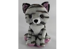 China 2024 New Big Eyes Series Sitting Cat Plush Toy BSCI Audit Factory supplier