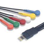 FSC IEC Holter ECG Cable 6 Leads TPU Fixed Snap 3.4m For Schiller G622SC for sale
