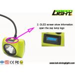 25000lux 530LUM 2.96W Cordless Miners Cap Lamp Oled Screen