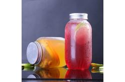 China PET Plastic Beverage Bottles Clear Glass Bottles With Aluminium Screw Cap supplier