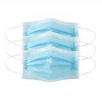 Blue Disposable Face Mask 3 Layer Filtration Non Woven With Elastic Ear Loop