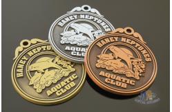 China Custom Engraved 2D Model Medals Antique Gold / Silver / Copper Plating supplier