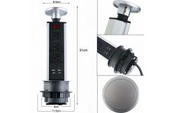 China Desktop Kitchen Pop Up Power Sockets Us Plug Retractable Aluminum Material supplier
