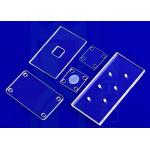 Acid Resistance Custom Transparent Fused Silica Plate With 1mm Holes for sale