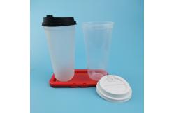 China U Shaped Clear 700ml PP Disposable Bubble Tea Cups supplier