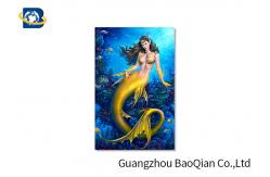 China Beautiful 3D Printed Greeting Cards Pretty Mermaid Image PET Material Customized supplier