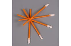 China 70mm PP Stick Flat Tip Swabs Double Knitted Cleanroom Microfiber swabs supplier