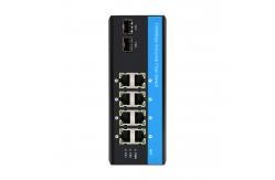 China 48VDC DIN Rail Mounting Industrial Unmanaged POE Switch 8 Gigabit RJ45 Ports supplier